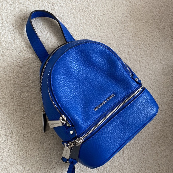 Michael Kors Blue Rhea Mini Backpack - Picture 2 of 12